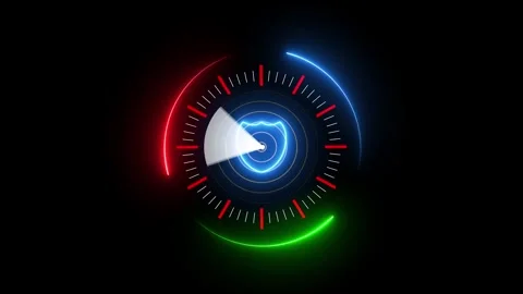 Radar HUD animation, Radar Screen Digital Concept. Futuristic interface hud.. Stock Footage 310578501