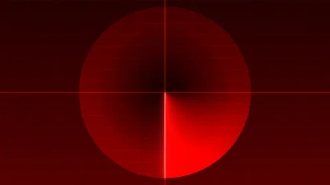 Radar HUD - red Stock-Footage 133530422