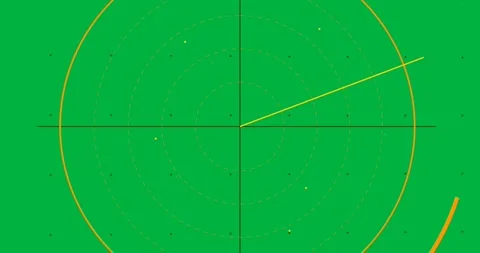 Radar HUD rotating sweep scanning blips while data bars updating to monitor Stock Footage 327338091
