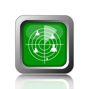 Radar icon. Internet button on black background.. Stock Illustration