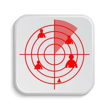 Radar icon. Internet button on white background.. Stock Illustration