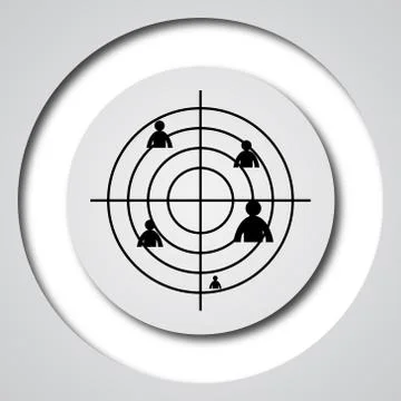 Radar icon. Internet button on white background.. Stock Illustration