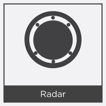 Radar icon isolated on white background Stock-Illustration