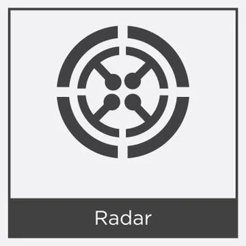 Radar icon isolated on white background Grats Stockgrafik