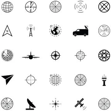 Radar icon set Stock-Illustration