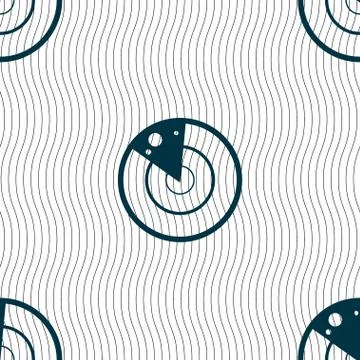 Radar icon sign. Seamless pattern with geometric texture. Stock-Illustration
