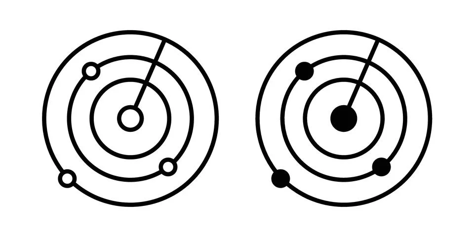 Radar icon vector design. EPS10 Stockillustratie