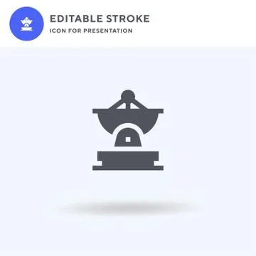 Radar icon vector, filled flat sign, solid pictogram isolated on white, logo Stock Illustration