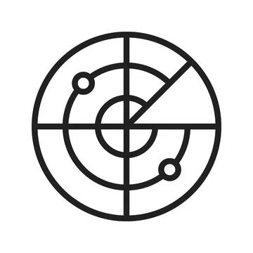 Radar icon vector image. Illustrazione stock
