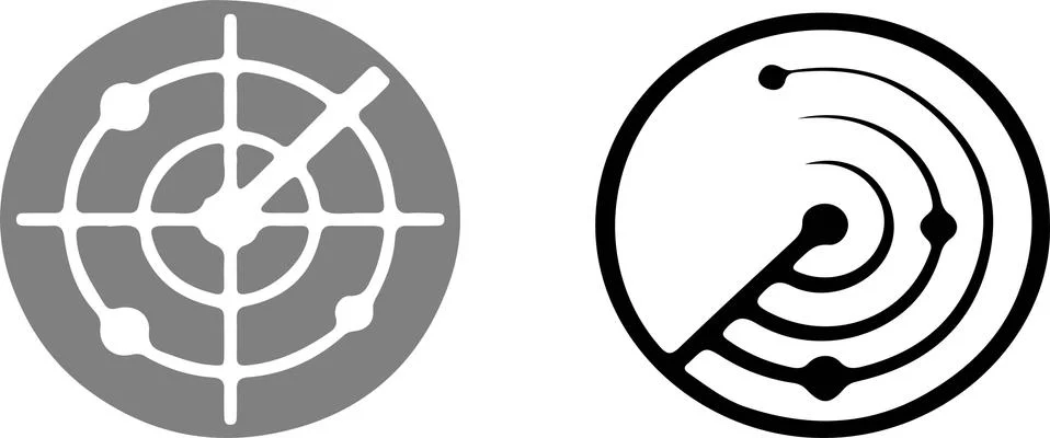 Radar icon on white background Stock Illustration