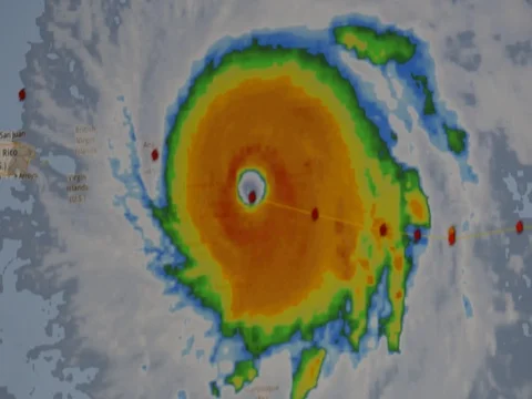 Radar Image of Hurricane Irma 4K Stock Video Stock Footage