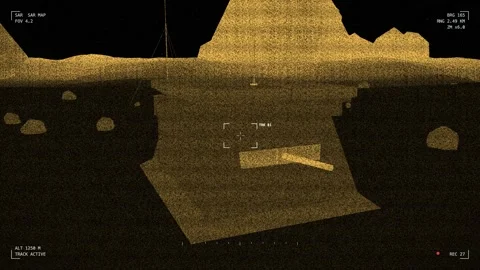 Radar imaging concrete bunker on a forward pad Stock Footage 342299579