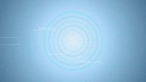 Radar interface concentric pulsing circles seamless loop motion Stock-Footage 345075819