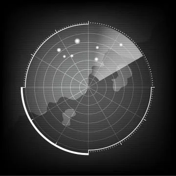 Radar interface future Stock Illustration