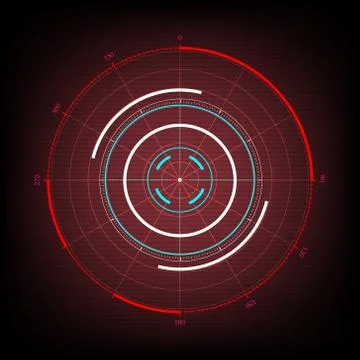 Radar interface future Stock Illustration