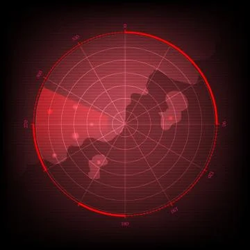 Radar interface future Stock Illustration