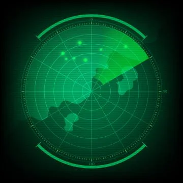 Radar interface future Stock Illustration
