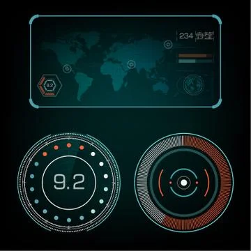 Radar interface future Stock Illustration