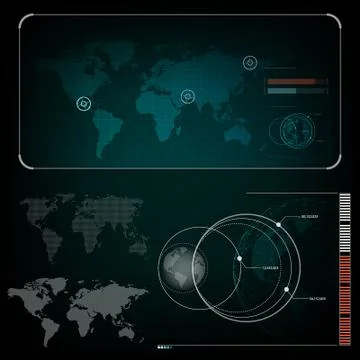 Radar interface future Stock Illustration
