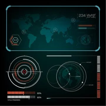 Radar interface future イラスト素材