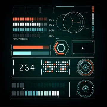Radar interface future Illustrazione stock