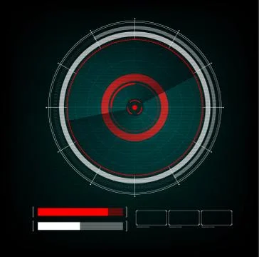 Radar interface future Illustrazione stock