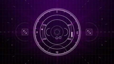 Radar interface or auto pilot control screen in computer background pattern Stock Footage 75862544