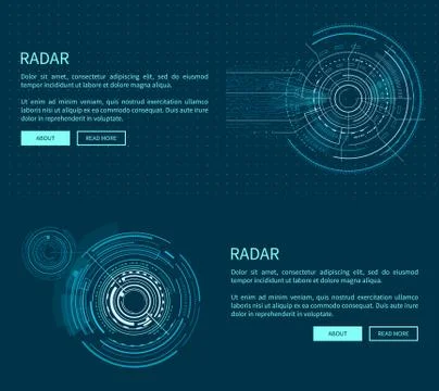 Radar Layout with Many Figures Vector Illustration Stock Illustration