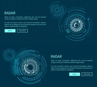 Radar Layout with Many Figures Vector Illustration 스톡 일러스트