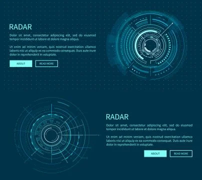 Radar Layout with Many Figures Vector Illustration Stock Illustration