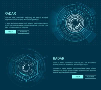 Radar Layout with Many Figures Vector Illustration 스톡 일러스트