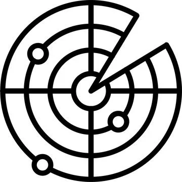 Radar Line Icon Design Stock Illustration