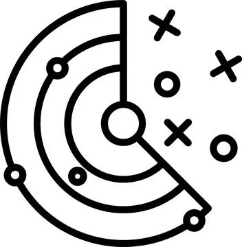 Radar Line Icon Design Stock Illustration