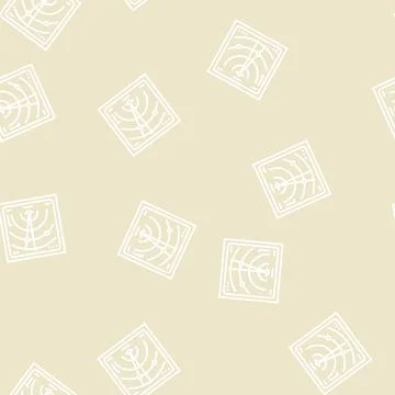 Radar location technology line seamless pattern Stock Illustration