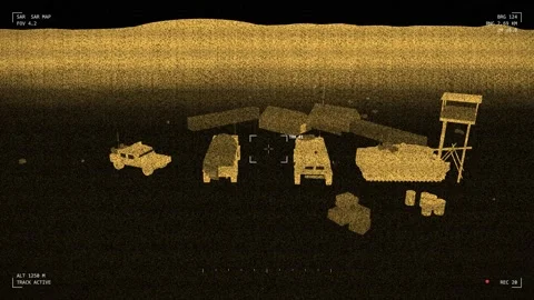 Radar map of a forward operating base Vidéo 342217374