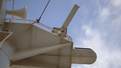 Radar mast of cargo ship. Stock Footage 77364794