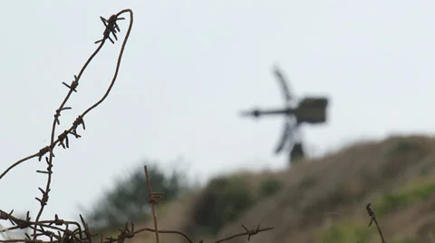 Radar for missile base Stock Footage 30413348