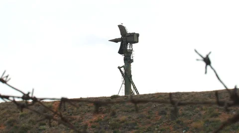 Radar for missile base Stock Footage 30413608