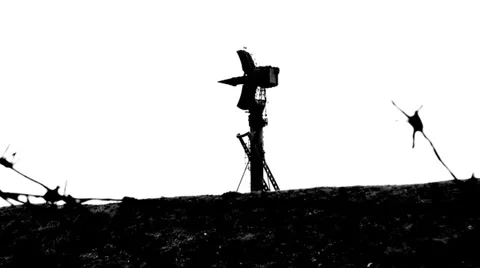 Radar for missile base Stock Footage 30413616