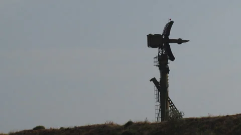 Radar for missile base Stock Footage 30413723