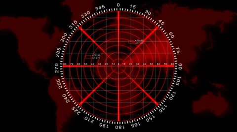 Radar with moving objects Stock-Footage 35512947