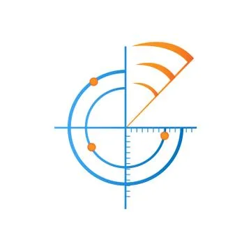 Radar or sonar logo vector イラスト素材