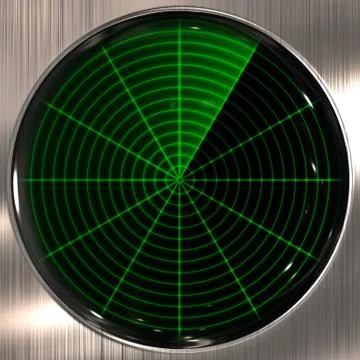 Radar or sonar screen Stock Photos