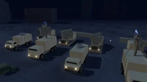Radar park scanning at night Stock Footage 342261230