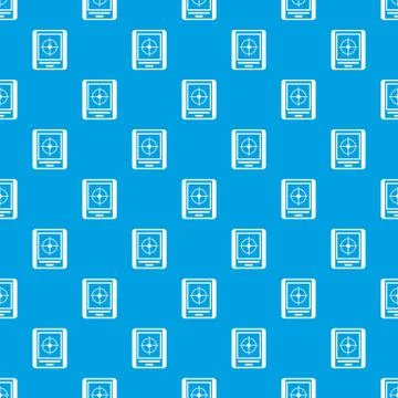 Radar pattern seamless blue Stock Illustration