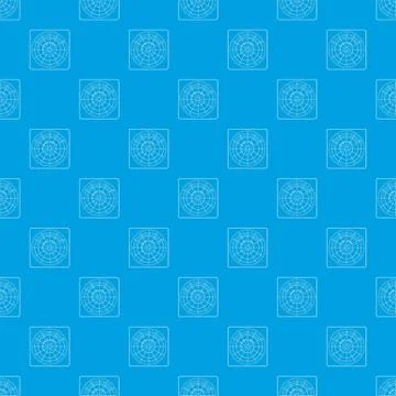 Radar pattern seamless blue Stock Illustration