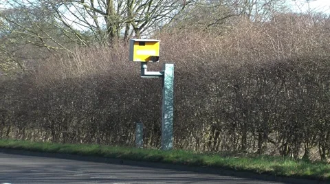 Radar police speed camera roadside Stock Footage 48335412