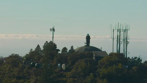 Radar Radio Tower Array Mt. Tamalpais Stock Footage 167811962