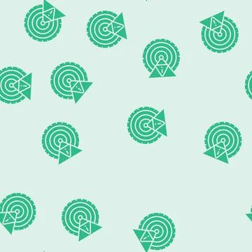 Radar risk glyph seamless pattern Stock Illustration