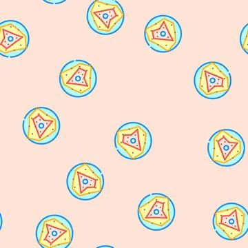 Radar risk vector seamless pattern Stock Illustration